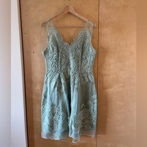 Mint green cocktail dress
